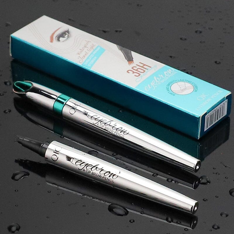 Eyebrow Pencil | Waterproof 3D with 4 Fork Tips | Microblading Effect | BrowFinesse