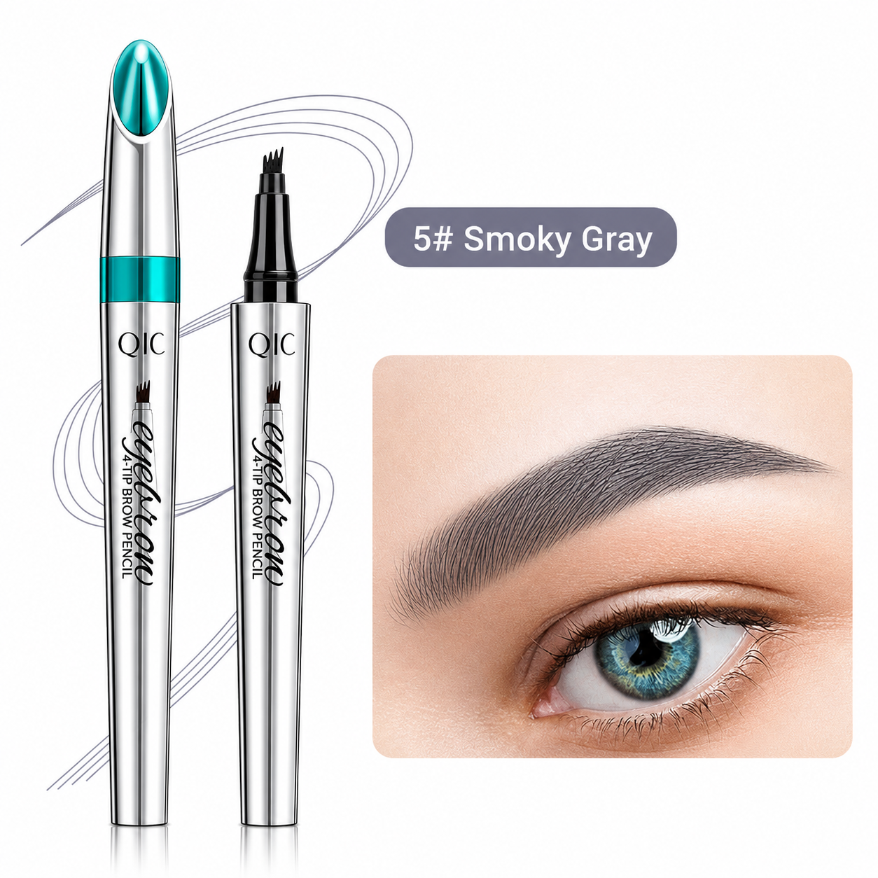 Eyebrow Pencil | Waterproof 3D with 4 Fork Tips | Microblading Effect | BrowFinesse