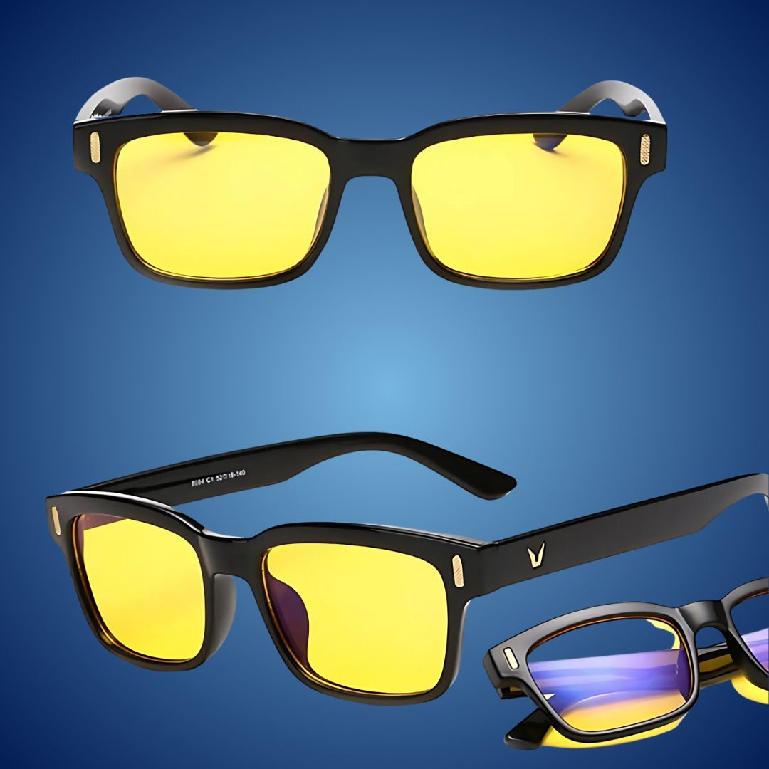 EyeShield Pro Blue Light Blocking Computer Glasses | With UV Protection - Reduces Eye Strain - Improves Sleep Quality - Relieves Eye Fatigue FleekFit