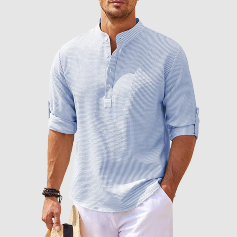 Image of Ezekiel | Men's Roll-Up Sleeve Henley Shirt