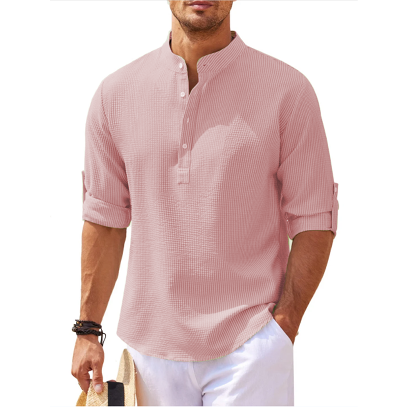 Image of Ezekiel | Men's Roll-Up Sleeve Henley Shirt