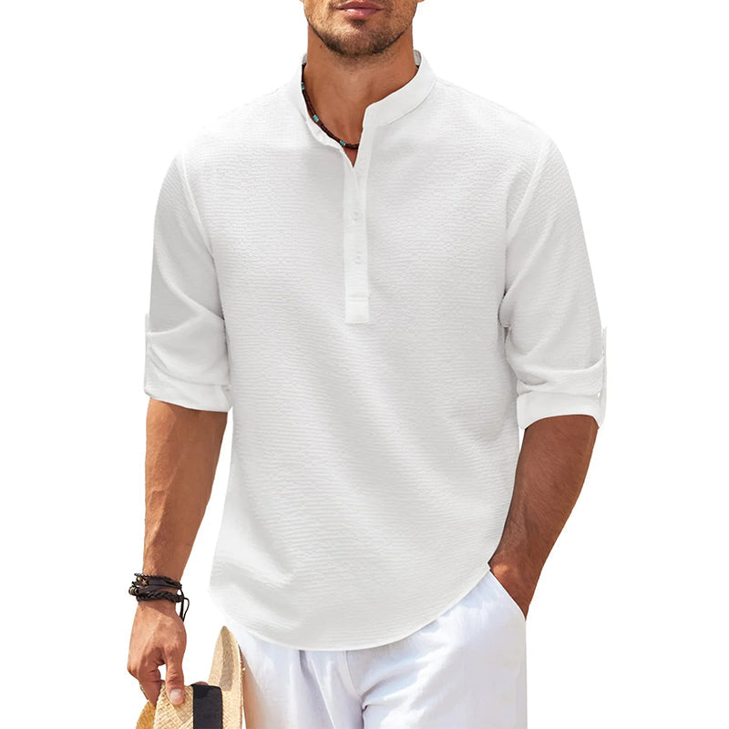 Image of Ezekiel | Men's Roll-Up Sleeve Henley Shirt