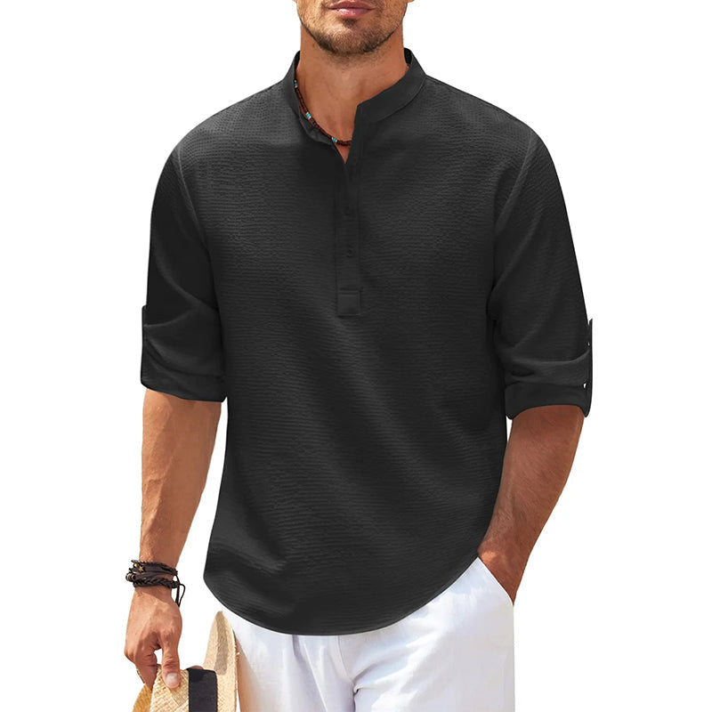Image of Ezekiel | Men's Roll-Up Sleeve Henley Shirt