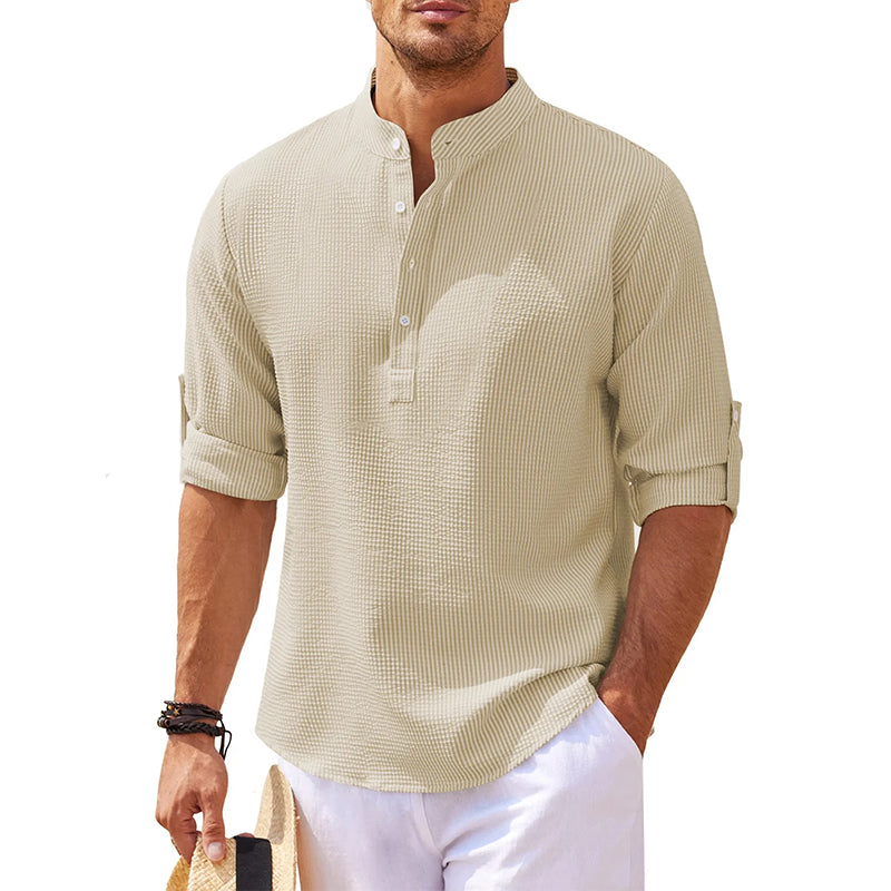 Image of Ezekiel | Men's Roll-Up Sleeve Henley Shirt