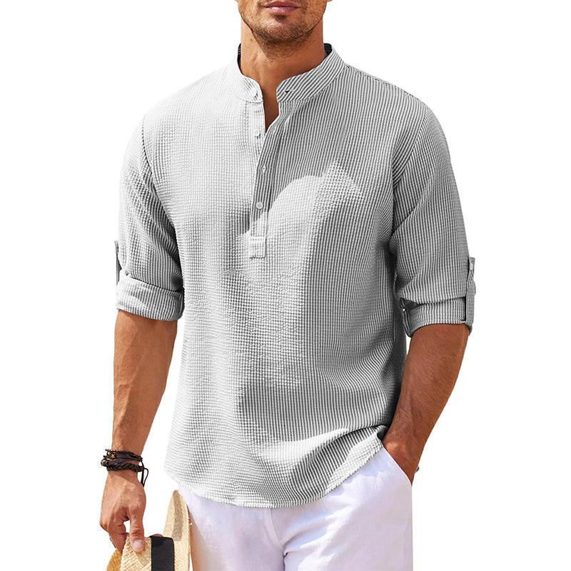 Image of Ezekiel | Men's Roll-Up Sleeve Henley Shirt