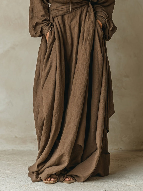 Image of Felicia | Women's Hooded Wrap Maxi Dress