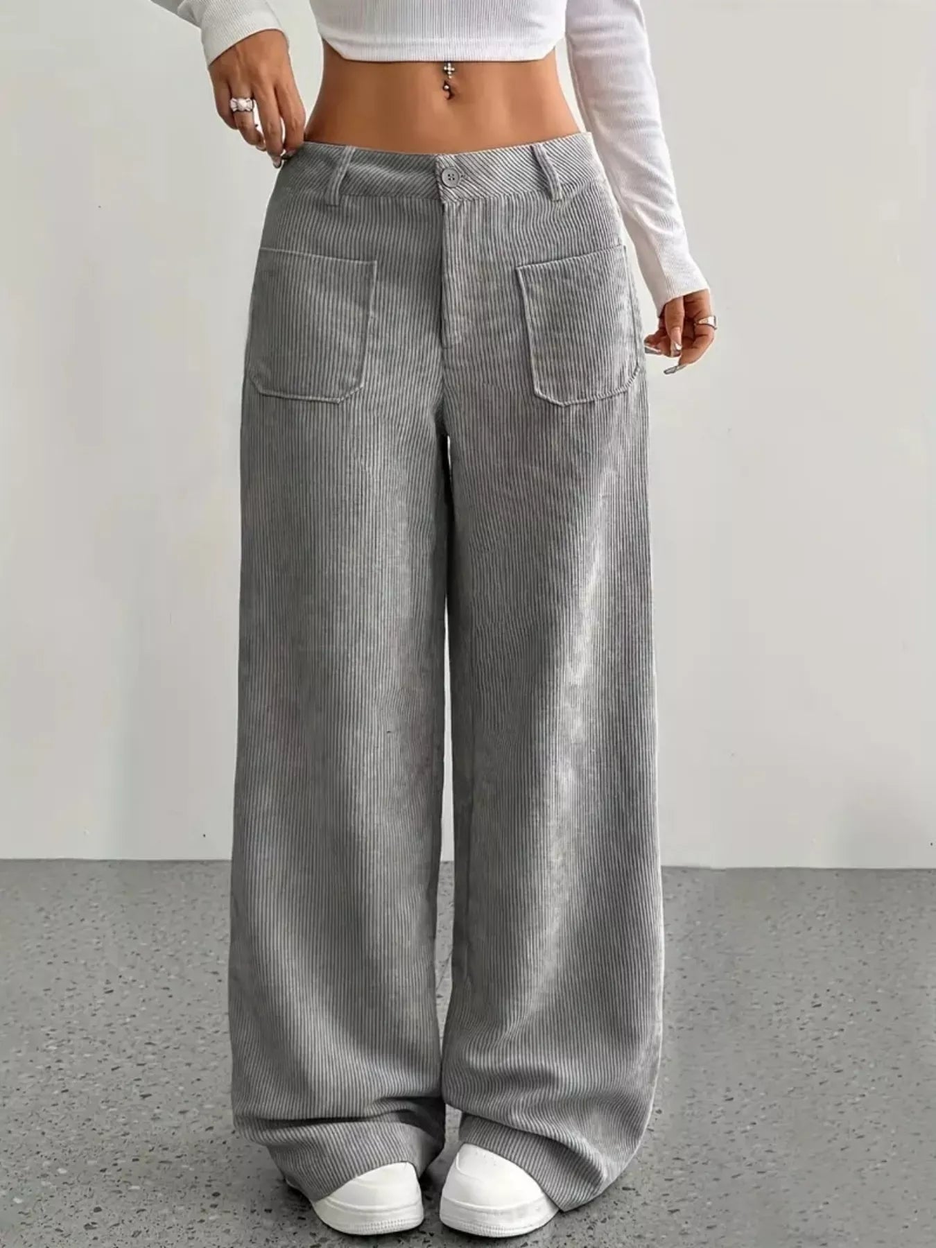 Image of Fern | Women's High-Waisted Wide Leg Pants