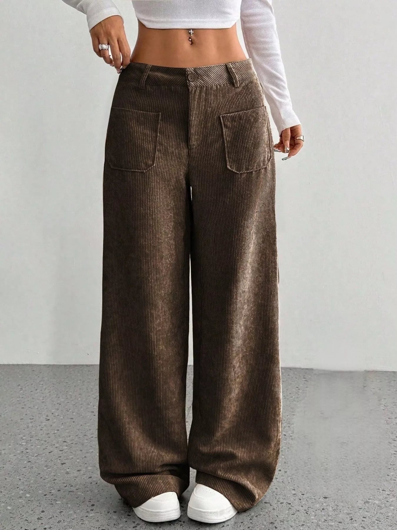 Image of Fern | Women's High-Waisted Wide Leg Pants