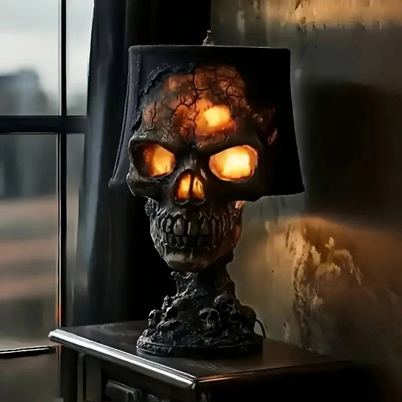 Fiery Skull Lava Lamp — Dynamic Glow for Gothic Vibes