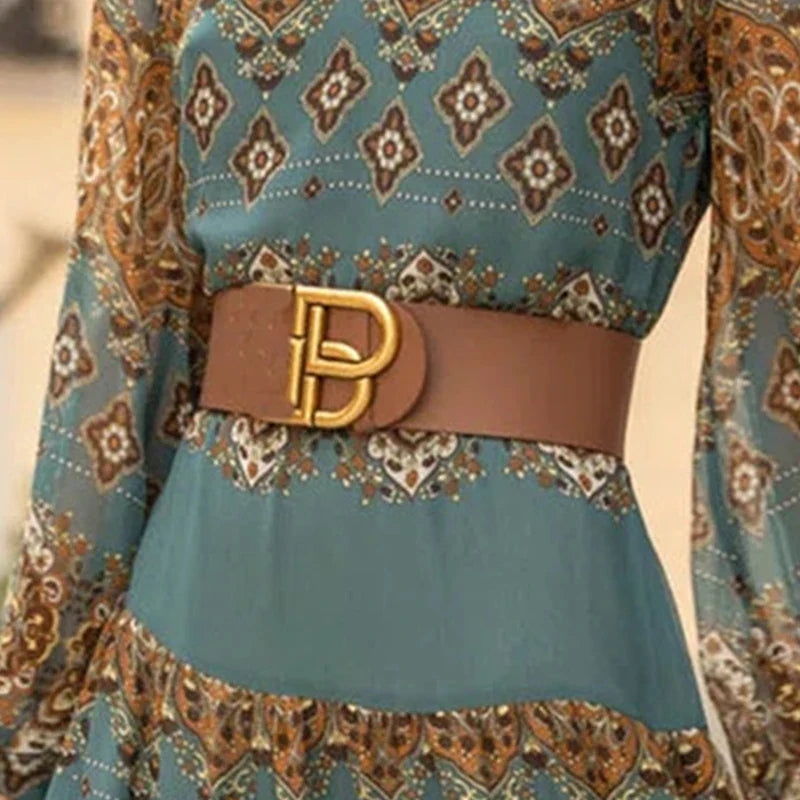 Image of Fiona | Women's V-Neck Long Sleeve Maxi Dress