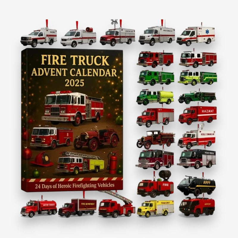 Fire Truck Advent Calendar with 24 Toys