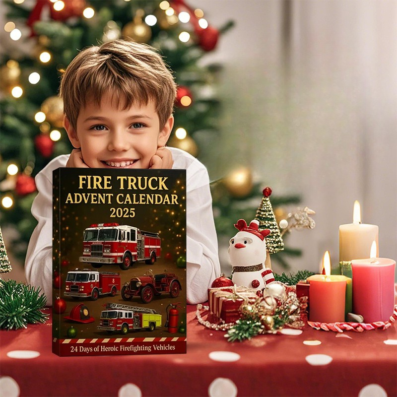 Fire Truck Advent Calendar with 24 Toys