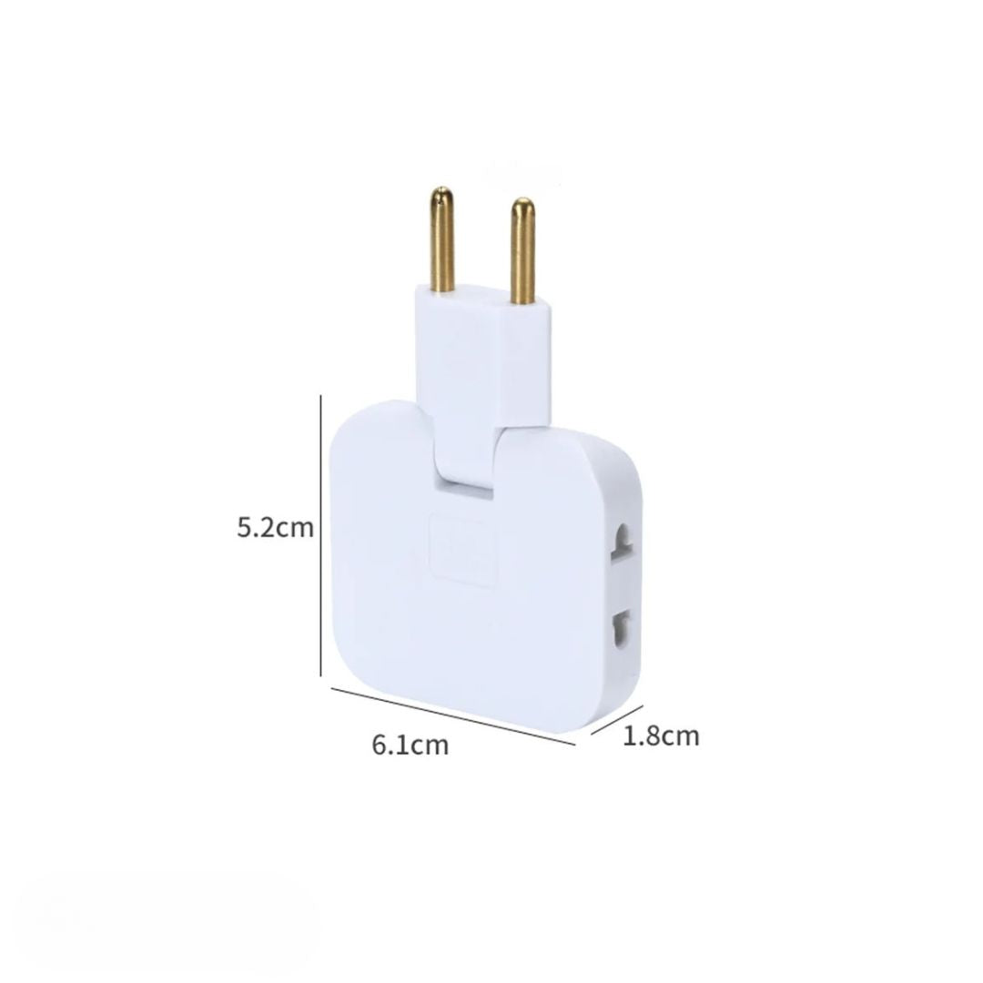 Flat Plug Adapter - 1 to 3 Outlet Splitter for Tight Spaces
