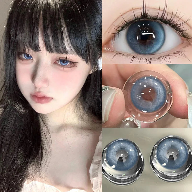 FleekFit | 1 Pair New Colored Contact Lenses with Diopters Natural Lenses Blue Lenses Bestsellers Green Pupil Cosmetics Fast Shipping