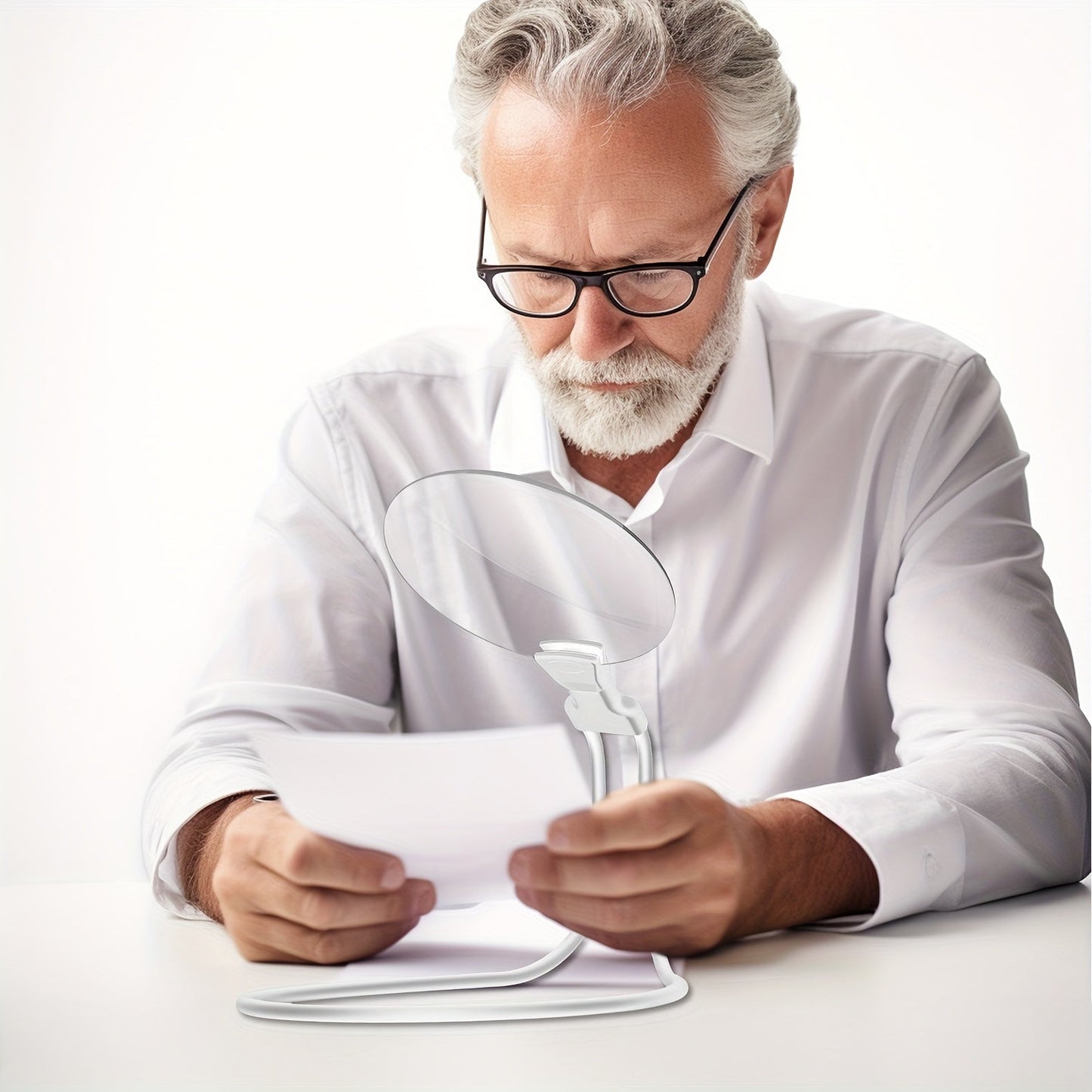 FleekFit | 5X Magnifying Glass Pro – Hands-Free Adjustable Neck Loupe for Seniors and People with Visual Impairment – Perfect for Reading, Sewing, Crafting, and Inspecting