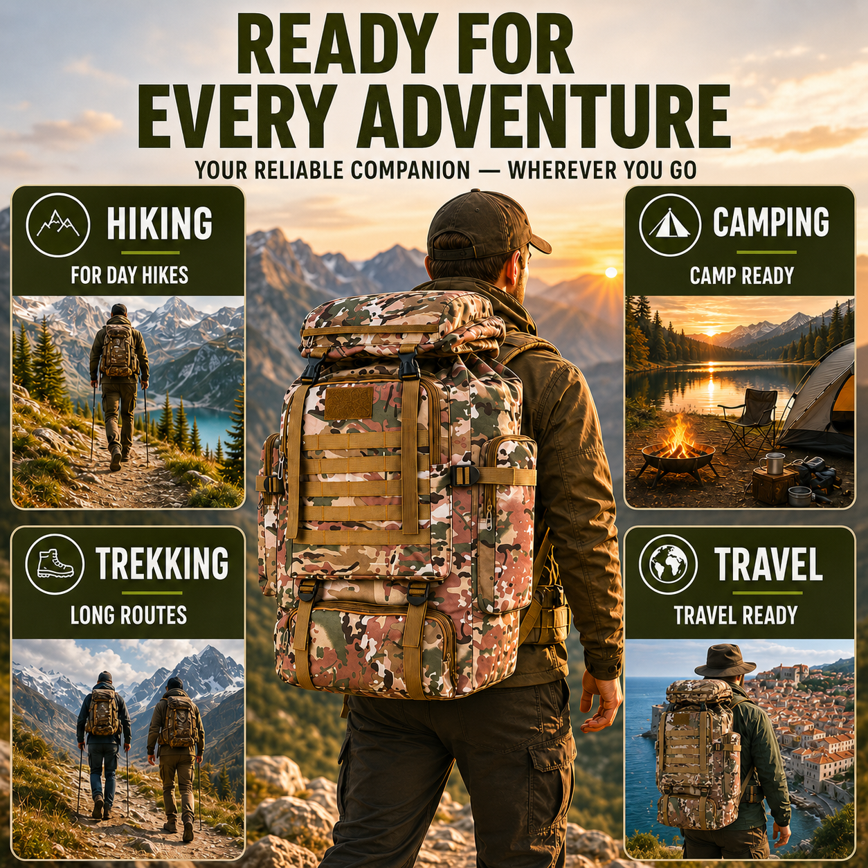 FleekFit | 80 Liter Trekking Backpack