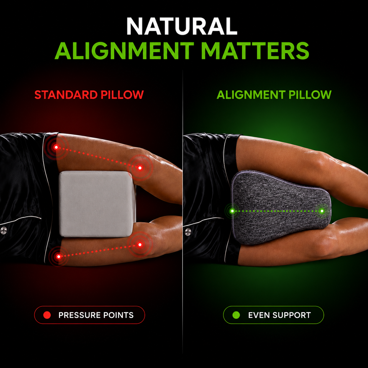FleekFit | Alignique Contoured Side Sleeper Pillow