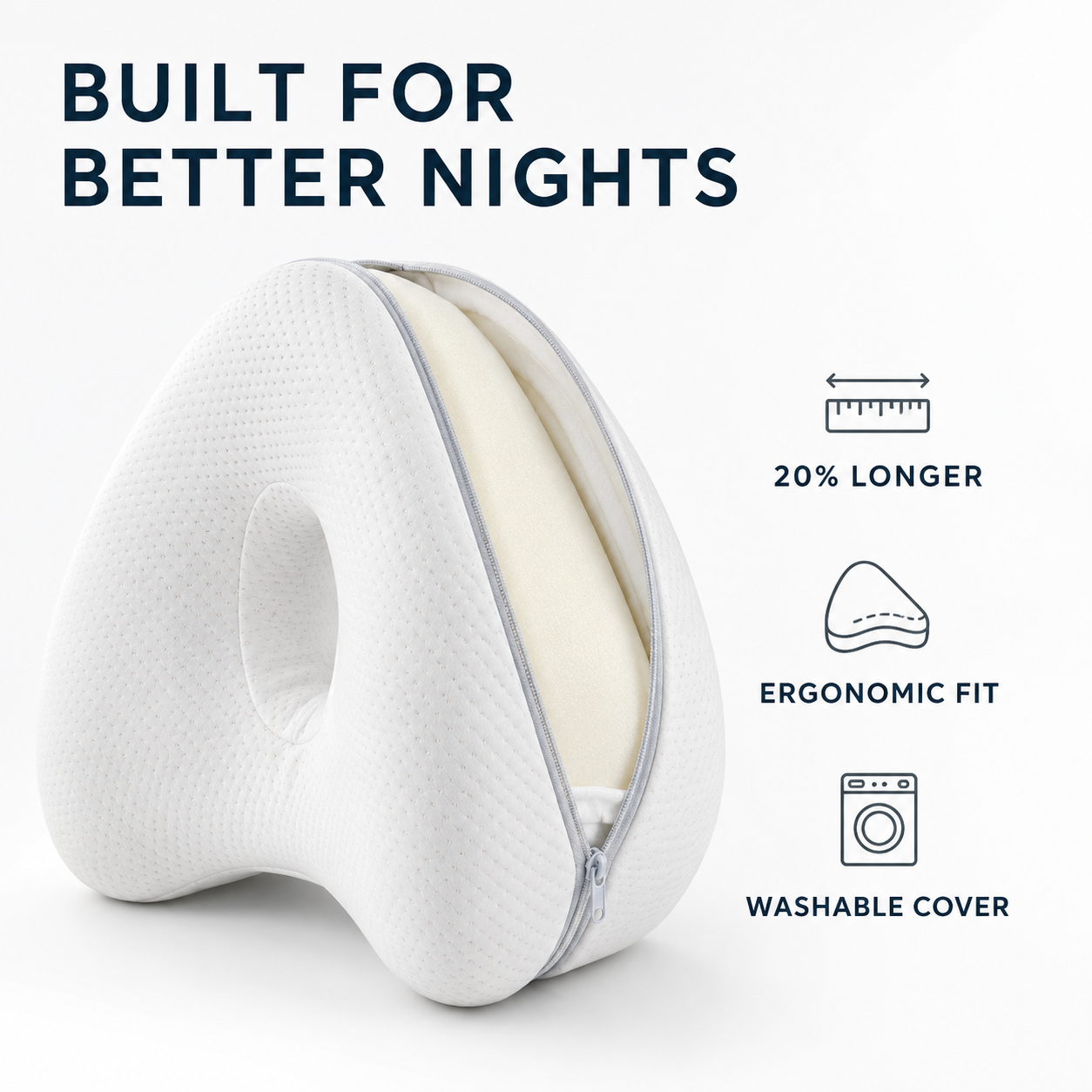 FleekFit | Alignique Contoured Side Sleeper Pillow