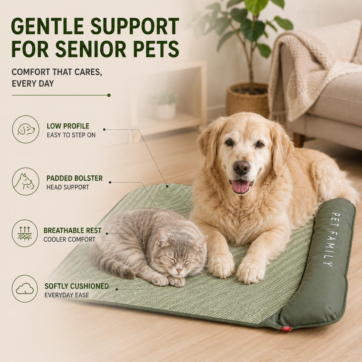 FleekFit | Chilrest Breathable Pet Cooling Mat With Cushion