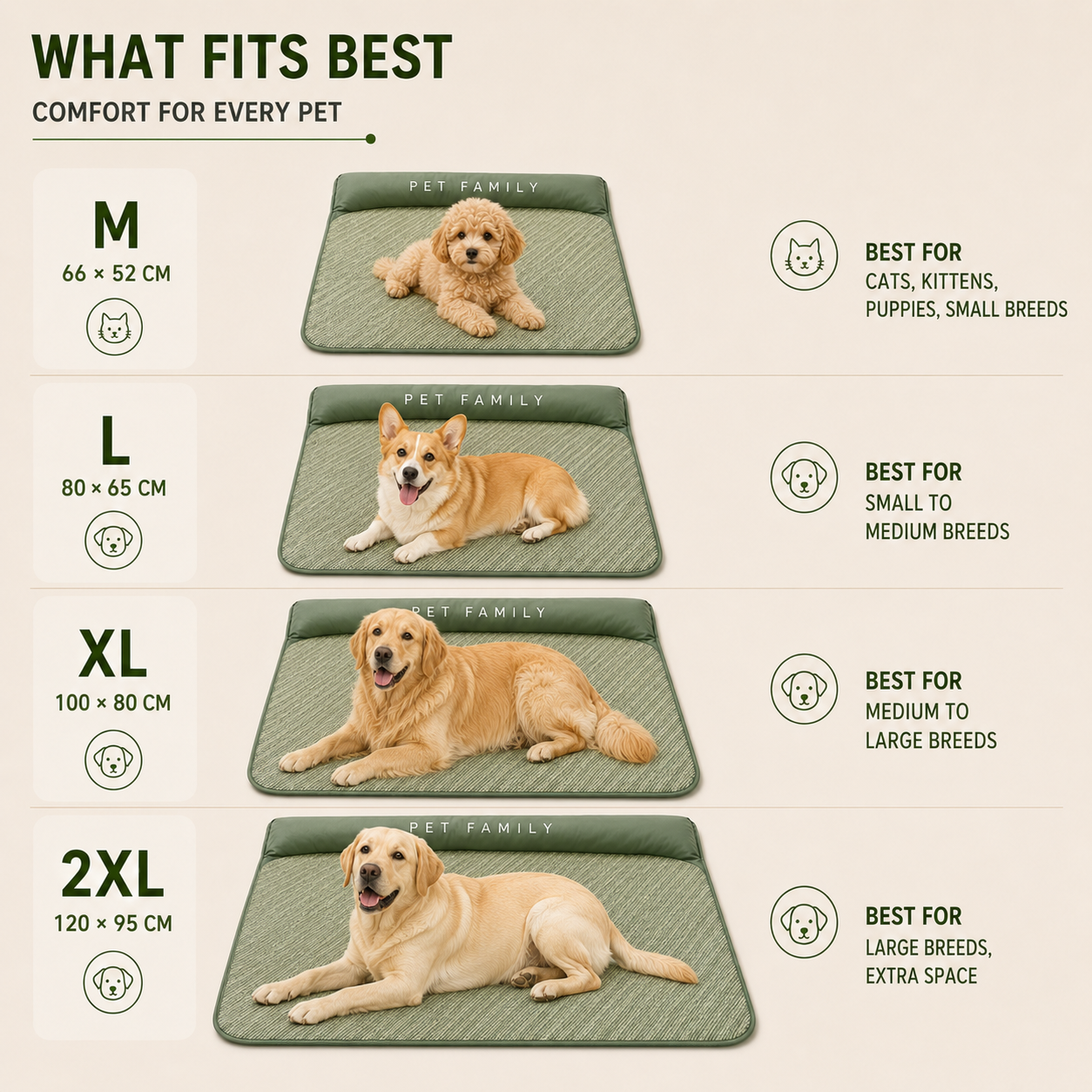 FleekFit | Chilrest Breathable Pet Cooling Mat With Cushion