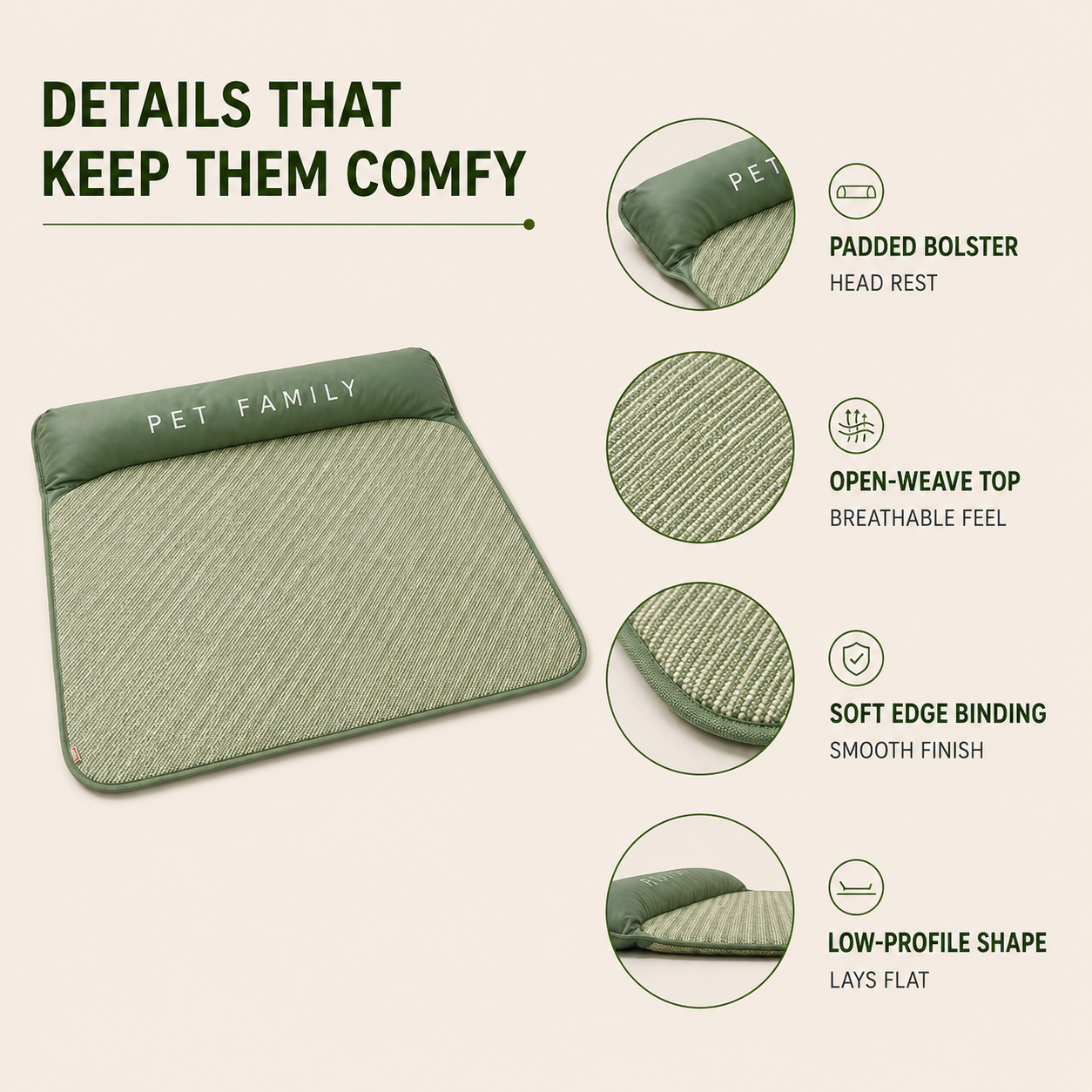 FleekFit | Chilrest Breathable Pet Cooling Mat With Cushion