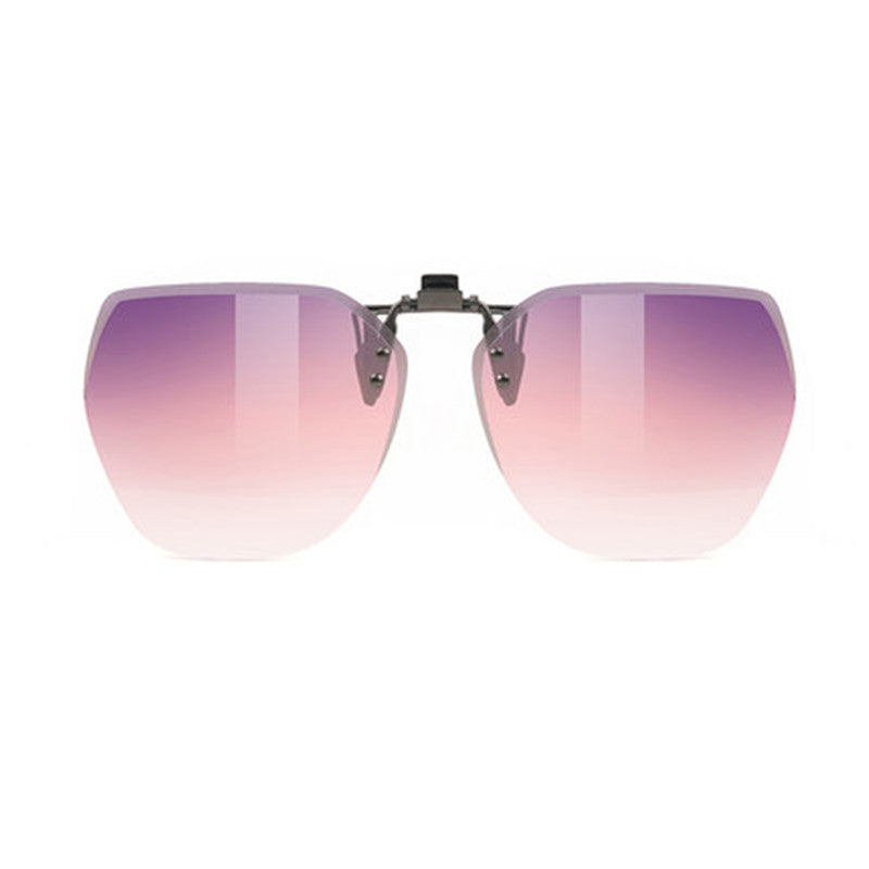 FleekFit | Clip-on Rimless Polarized Sunglasses, with Anti-glare and Flip-Up Design, for Outdoor/Driving