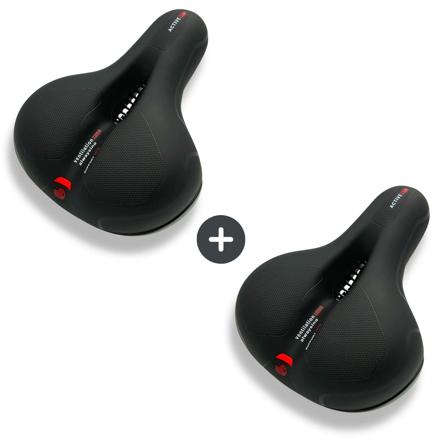 FleekFit | CloudComfort Pro Bicycle Seat | Pressure-Relieving Memory Foam | Black
