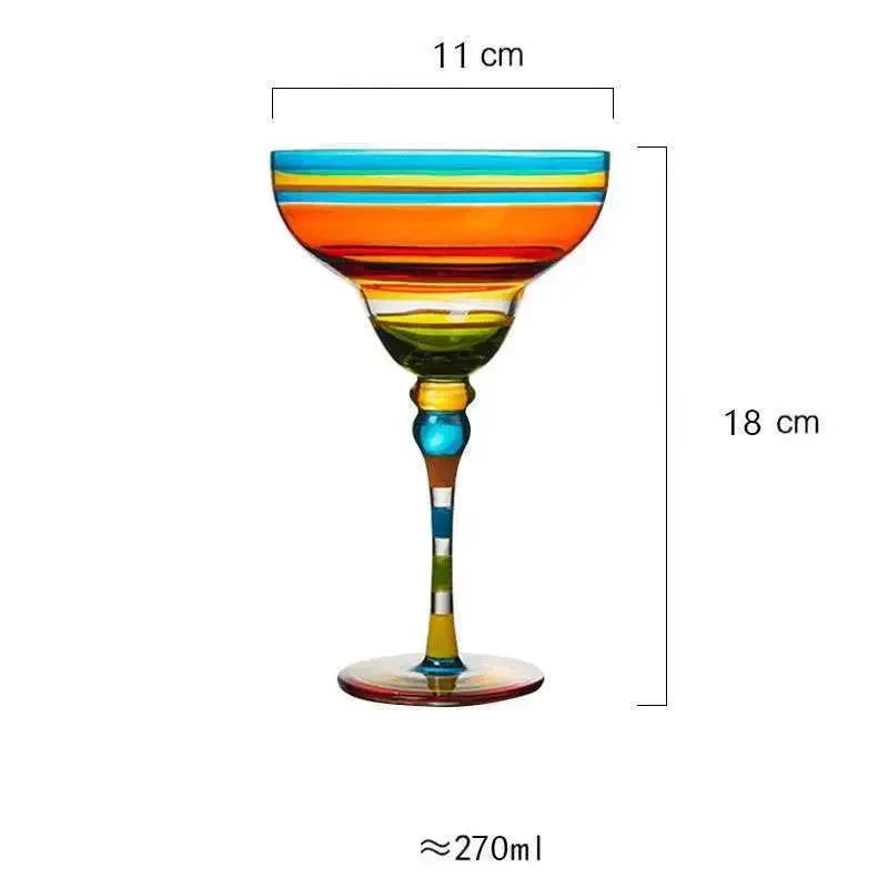 FleekFit | Colorful Margarita Cocktail Glass
