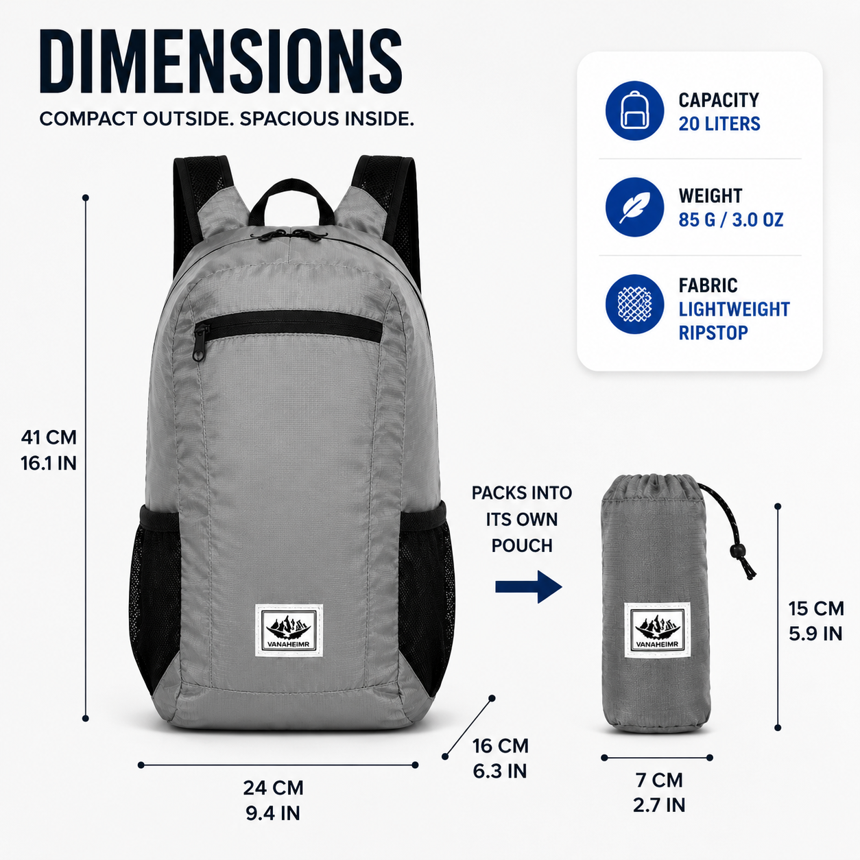 FleekFit | Compactrek Foldable 20L Outdoor Daypack