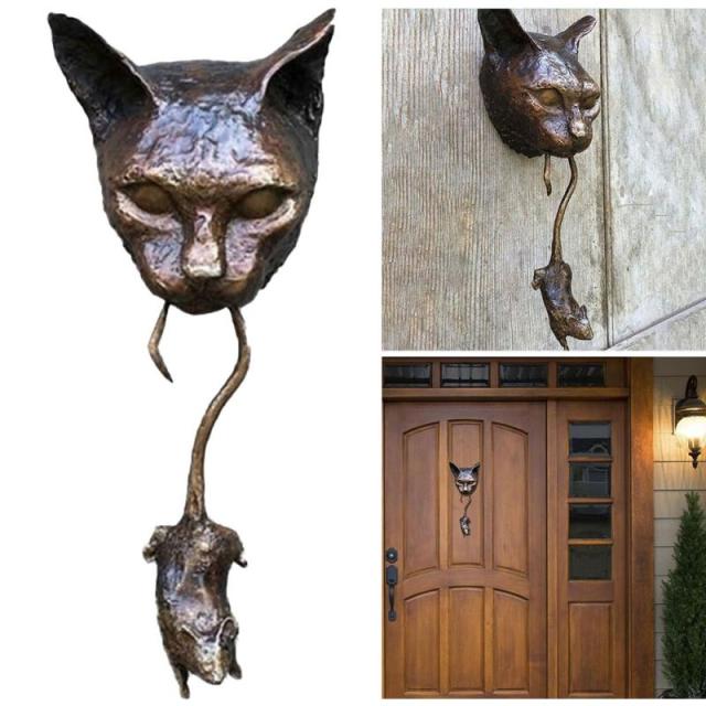 FleekFit | Creative Cat and Mouse Metal Door Knocker