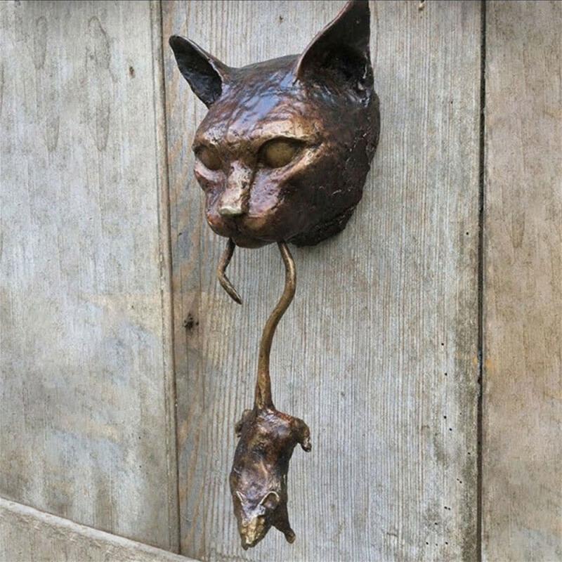 FleekFit | Creative Cat and Mouse Metal Door Knocker