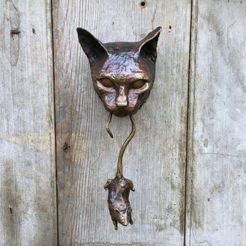 FleekFit | Creative Cat and Mouse Metal Door Knocker