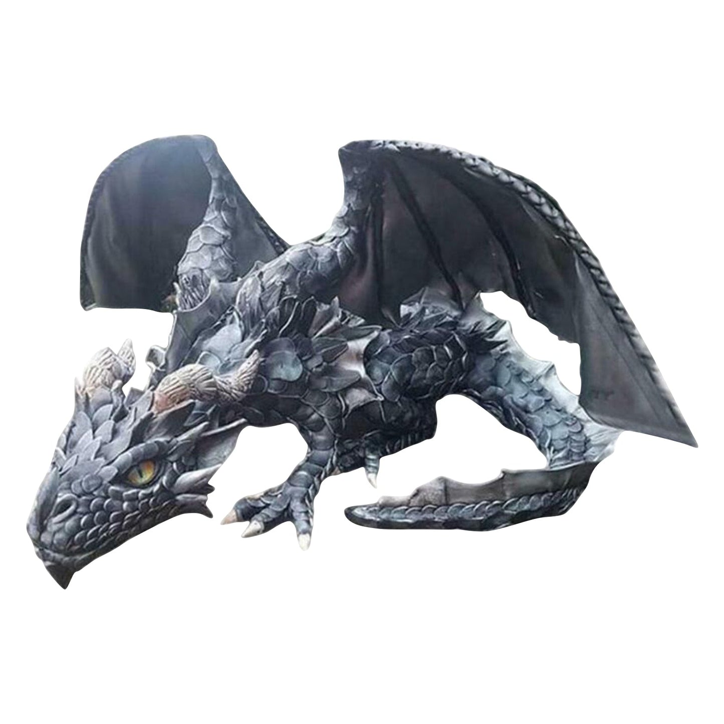 FleekFit | Crouching Dragon Guardian Statue: Gothic Outdoor Decoration