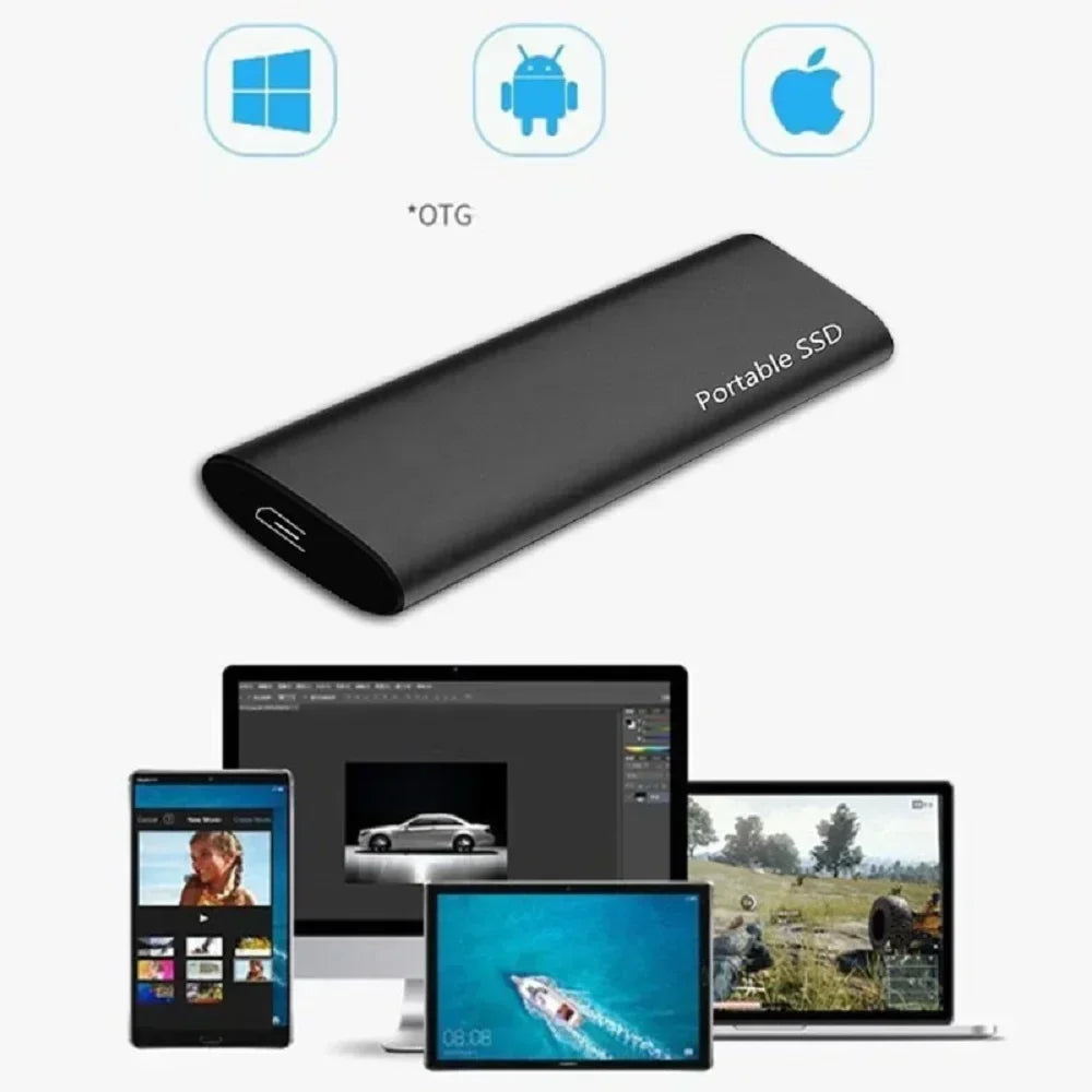 FleekFit | External Portable SSD | High-Speed Solid State Drive | Black