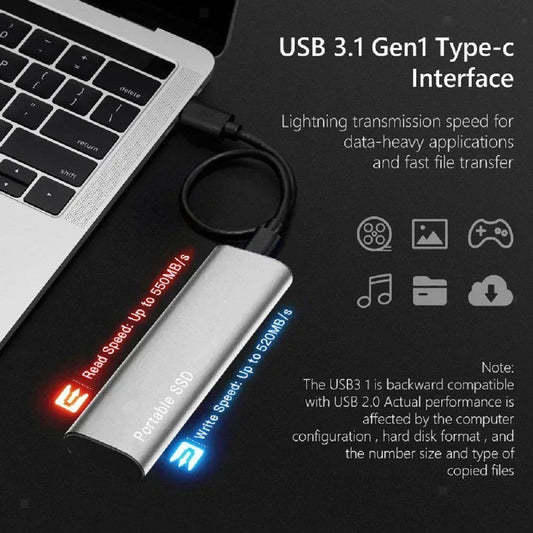 FleekFit | External Portable SSD | High-Speed Solid State Drive | Black