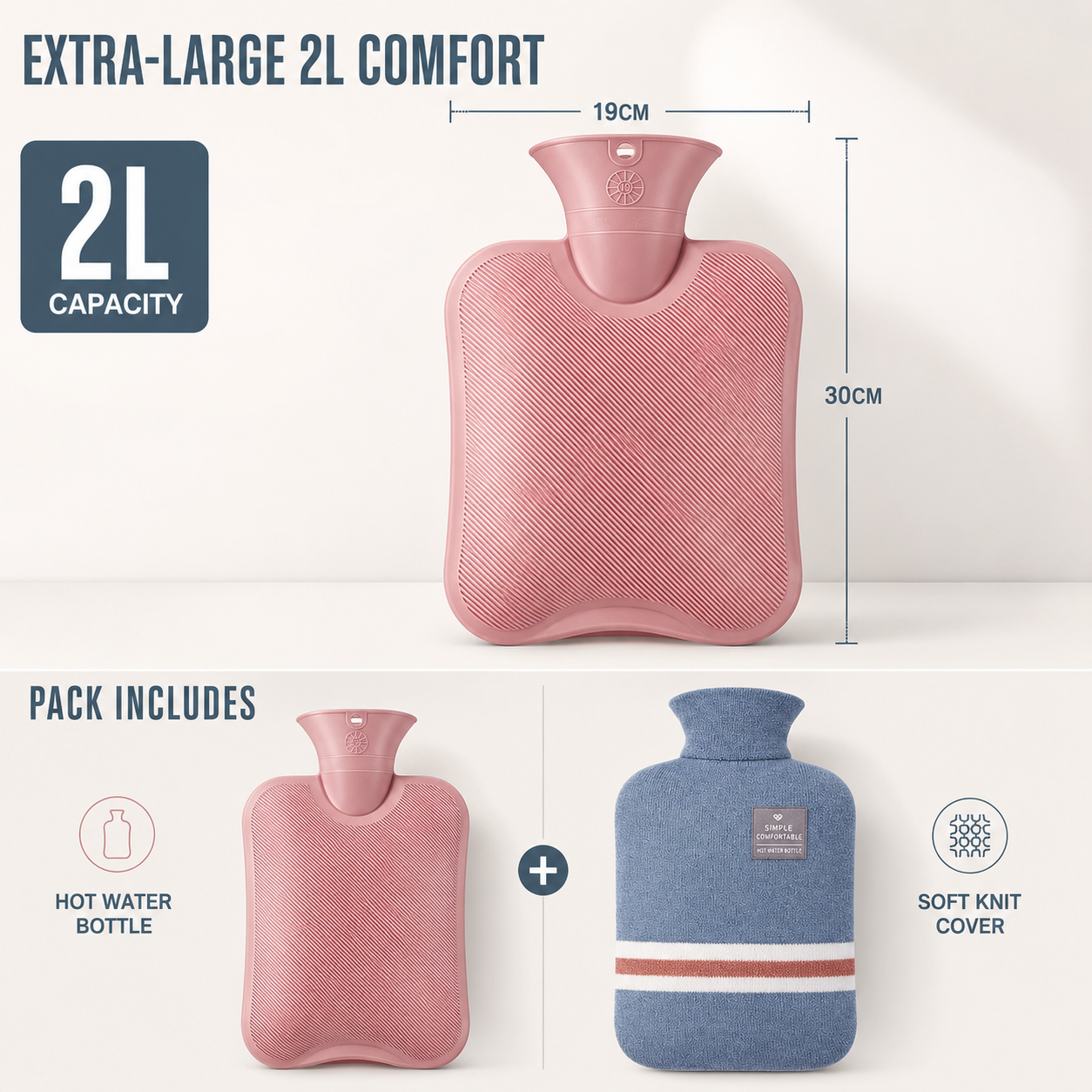 FleekFit | Extra Large Hot Water Bottle Jug
