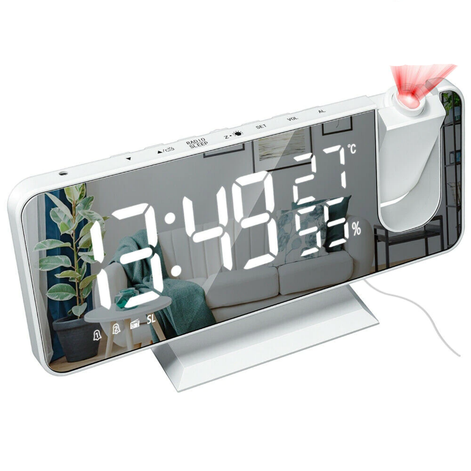 FleekFit FleekFit™ Astronatic™ | The Best Alarm Clock with LED Screen - 180° Projector - USB Charger
