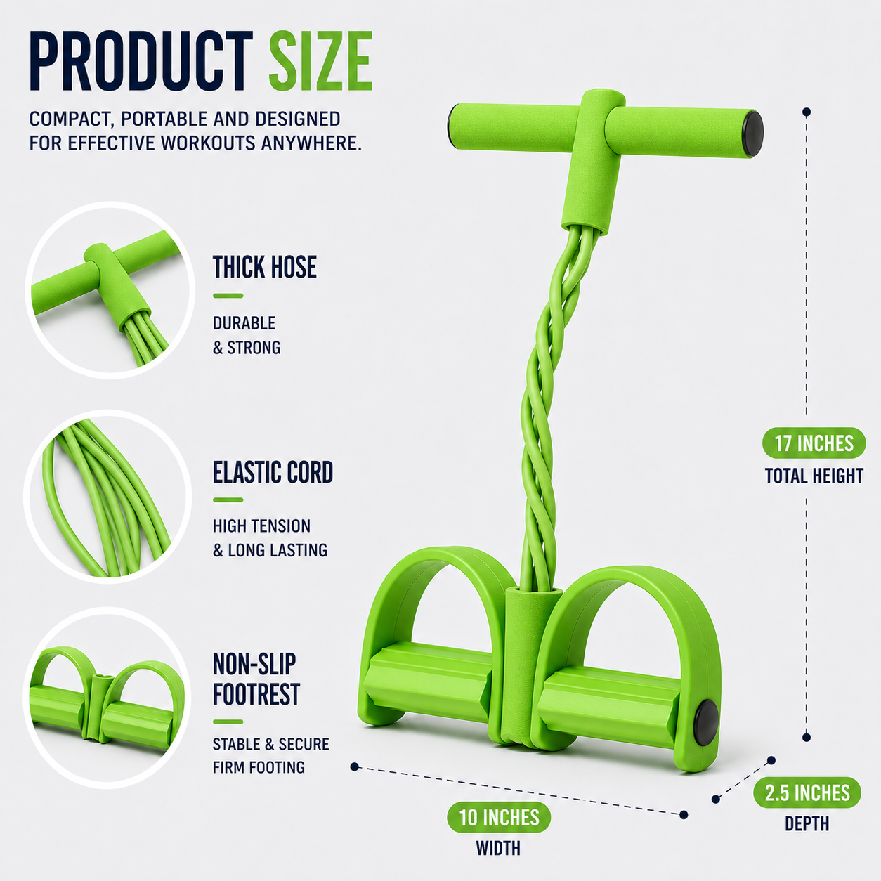 FleekFit | FlexStride Four Tube Pedal Resistance Trainer