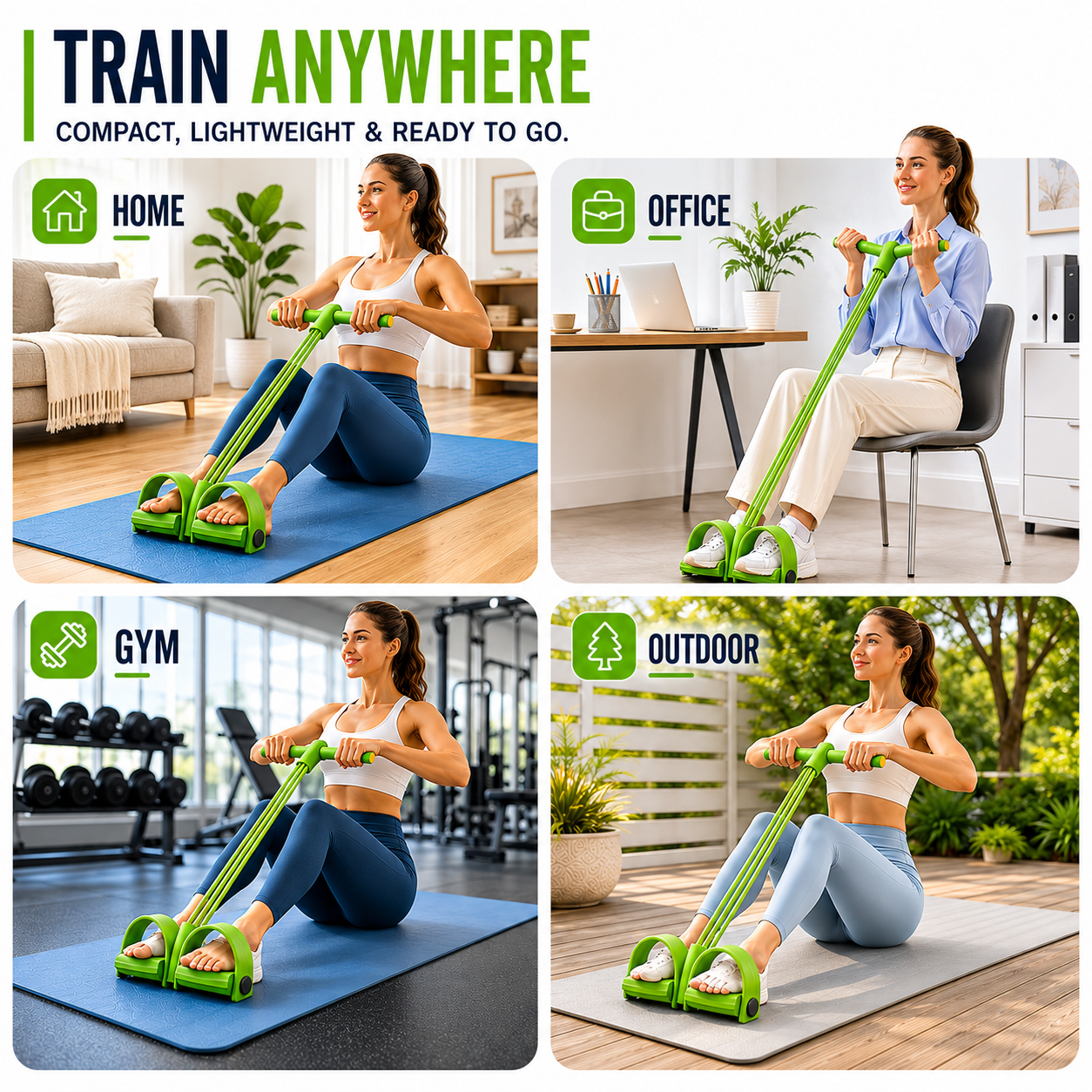 FleekFit | FlexStride Four Tube Pedal Resistance Trainer