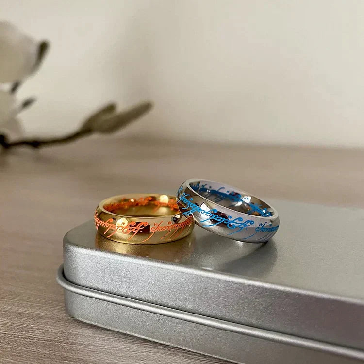 FleekFit | Glow Ring | Glow-in-the-Dark Elvish Script | Multiple Colors