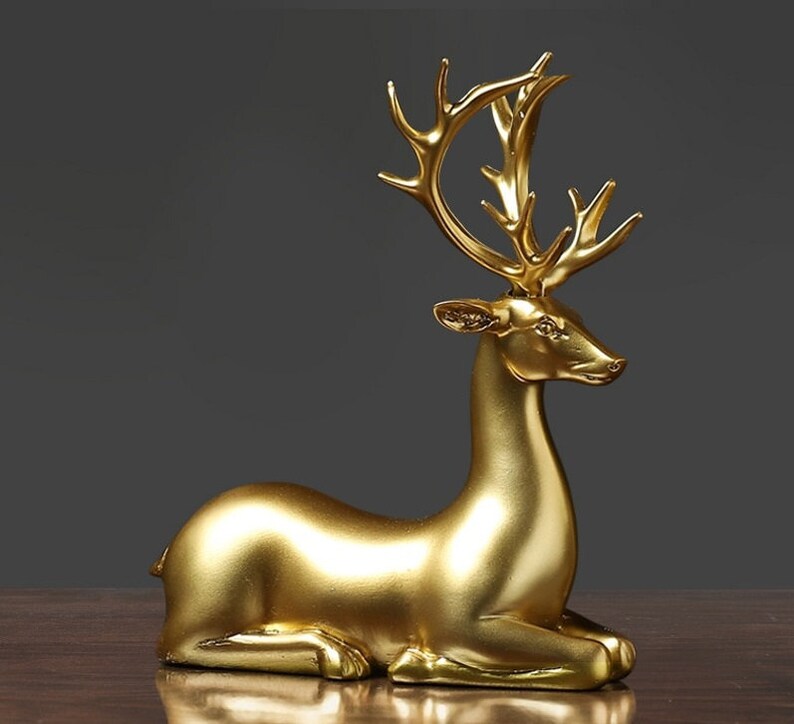 FleekFit | Golden Couple Deer Figurines