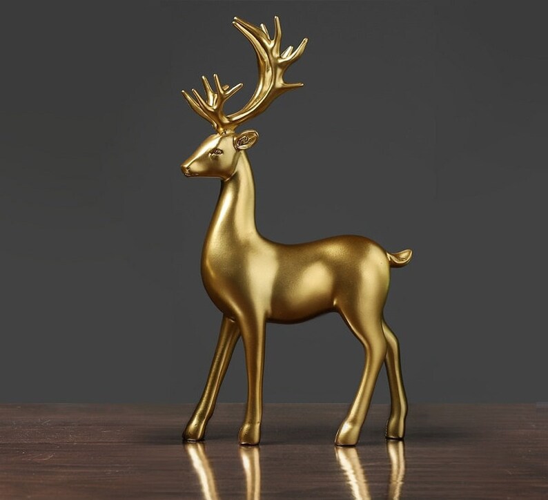 FleekFit | Golden Couple Deer Figurines