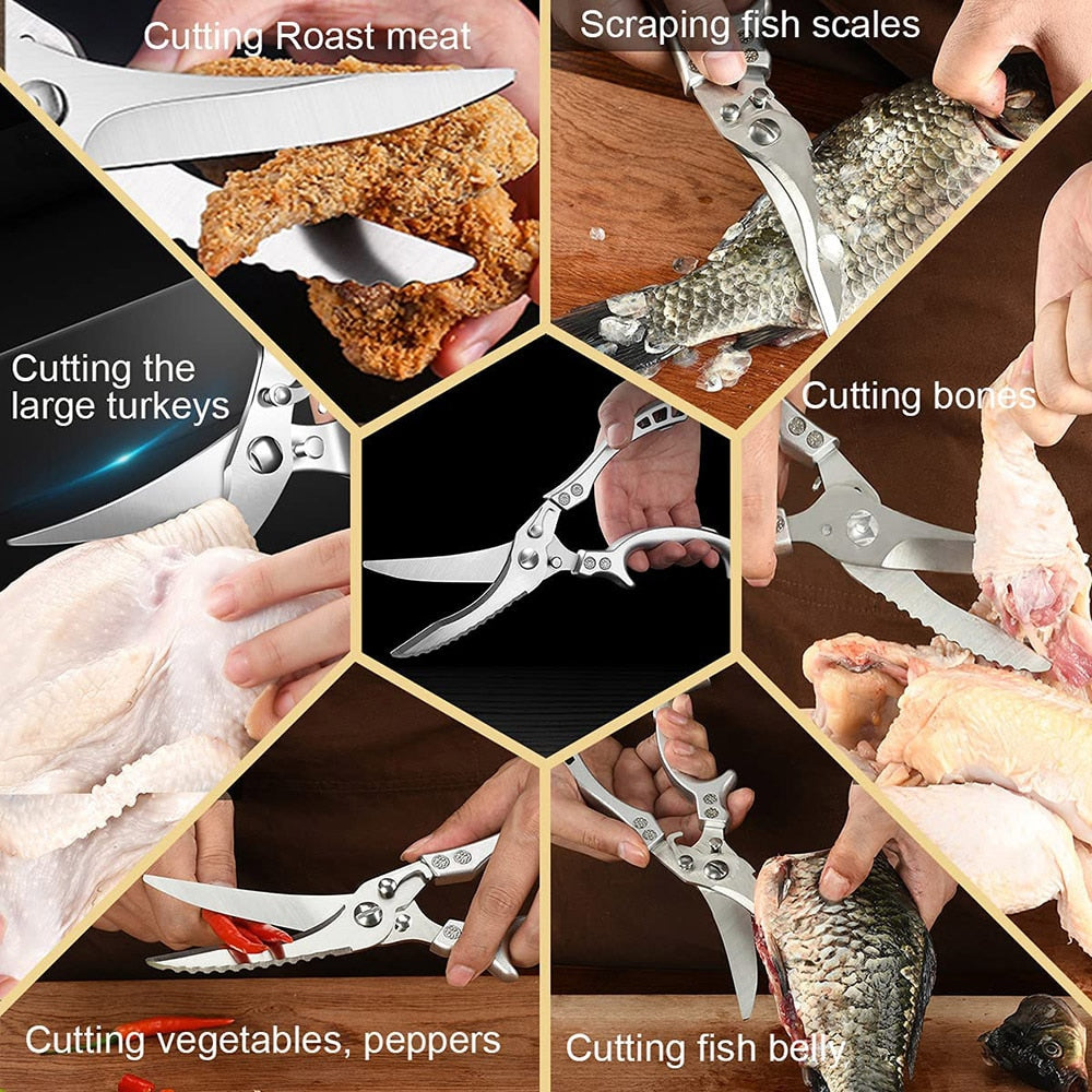 FleekFit | Heavy Duty Stainless Steel Bone-Cut Scissors