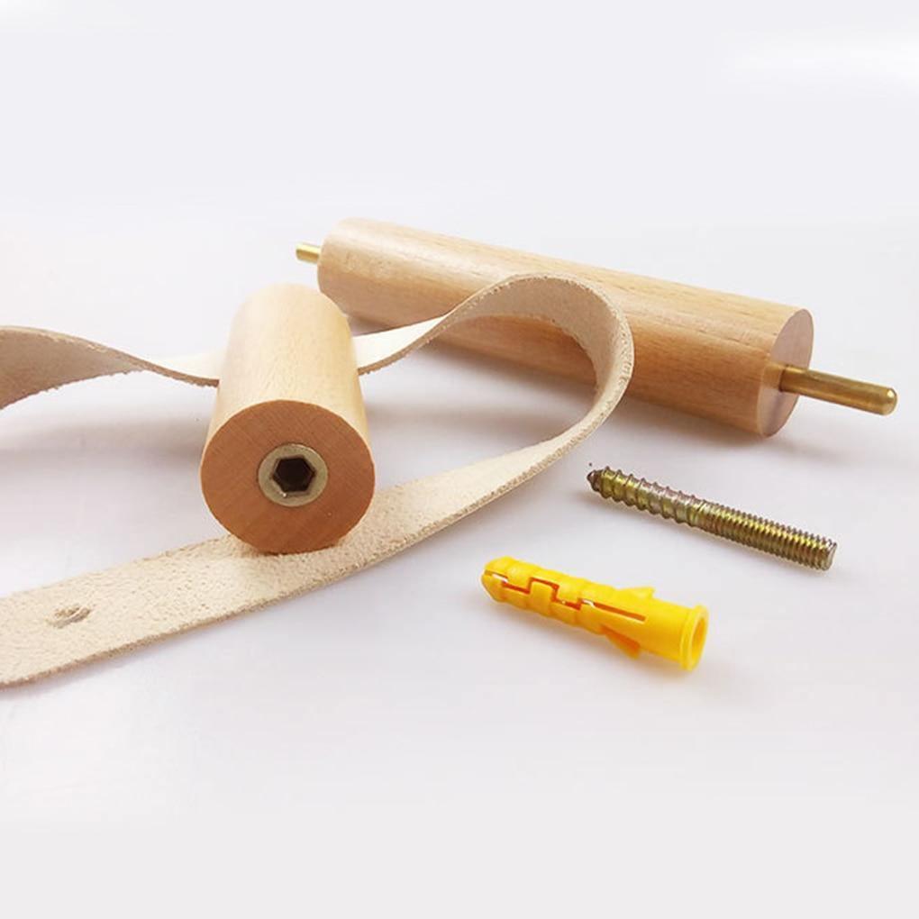 FleekFit | High-Quality Toilet Paper Holder | Oak & Synthetic Leather | Minimalist Bathroom Design