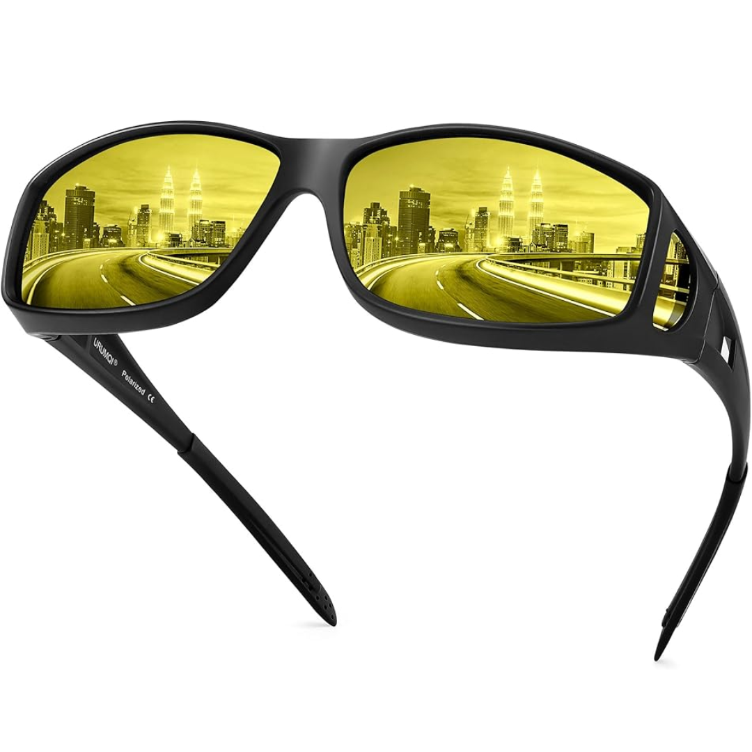 FleekFit | Jeremy Night Vision Polarised Driving Glasses – Anti-Glare Glasses for Safer Night Driving