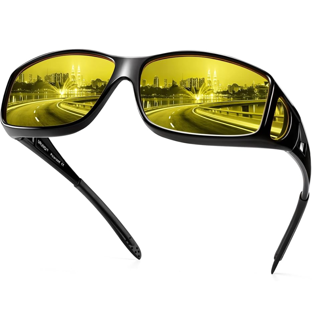 FleekFit | Jeremy Night Vision Polarised Driving Glasses – Anti-Glare Glasses for Safer Night Driving