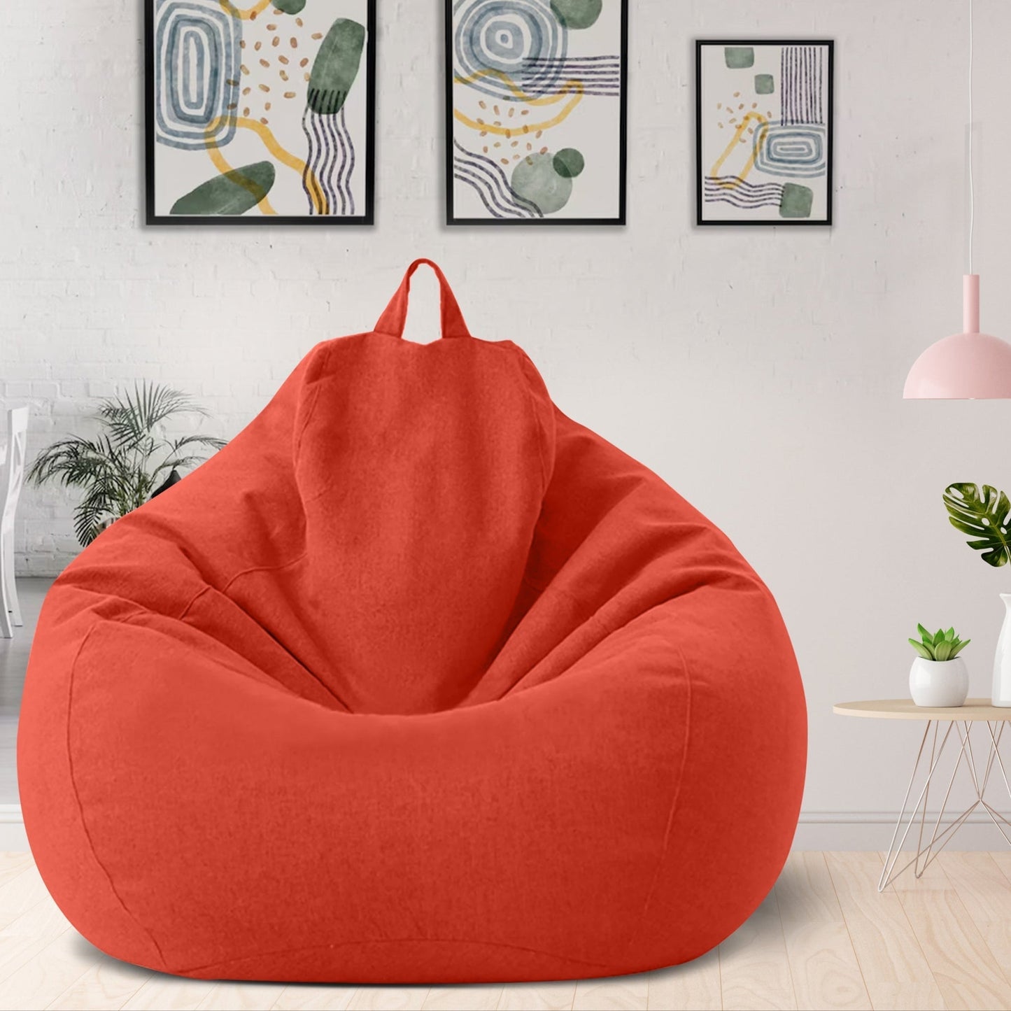 FleekFit | Luxury Linen Bean Bag – Ergonomic & Stylish Comfort Seating
