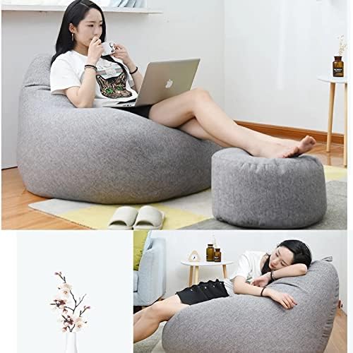 FleekFit | Luxury Linen Bean Bag – Ergonomic & Stylish Comfort Seating