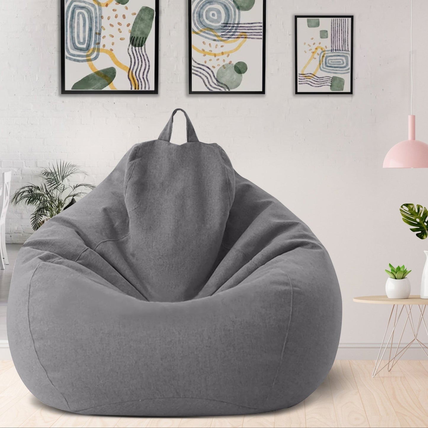 FleekFit | Luxury Linen Bean Bag – Ergonomic & Stylish Comfort Seating