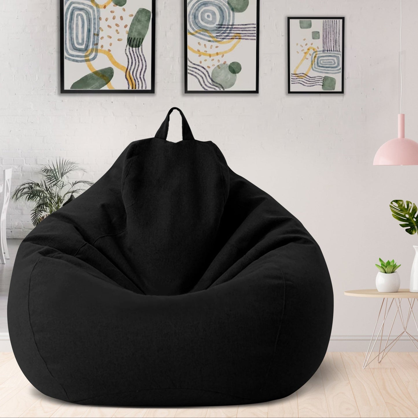 FleekFit | Luxury Linen Bean Bag – Ergonomic & Stylish Comfort Seating